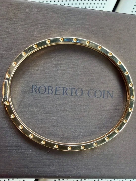 Roberto Coin Symphony Pois Moi Oval Bracelet 18k Yellow Gold (Retails $6600) - Picture 13 of 16